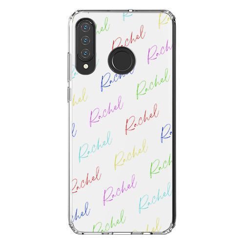 Personalised Multicolor Script Name Huawei P30 Lite Case