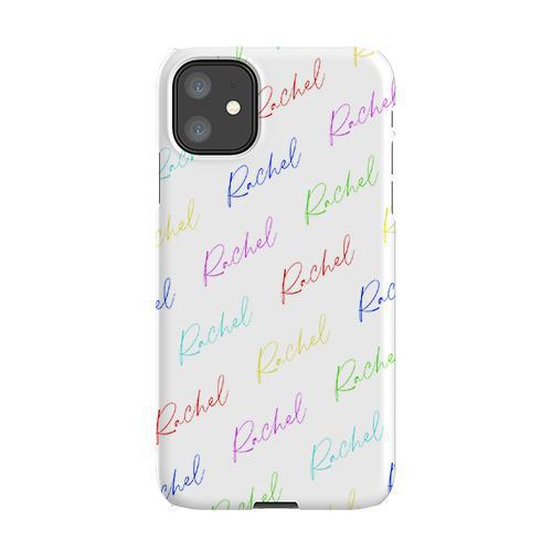 Personalised Multicolor Script Name iPhone 11 Case