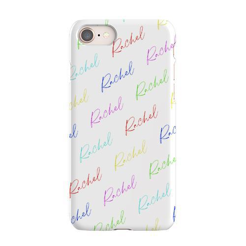 Personalised Multicolor Script Name iPhone 8 Case