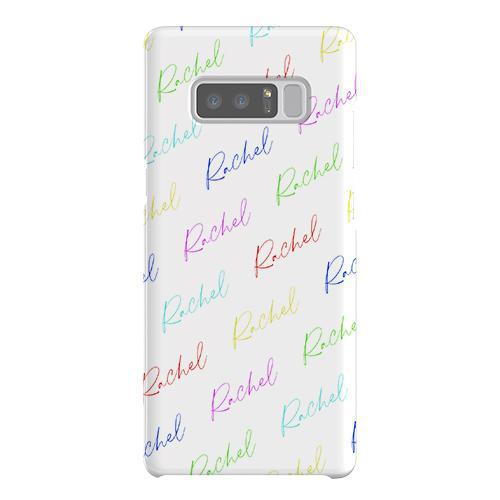 Personalised Multicolor Script Name Samsung Galaxy Note 8 Case