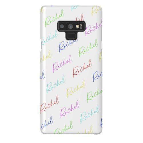 Personalised Multicolor Script Name Samsung Galaxy Note 9 Case