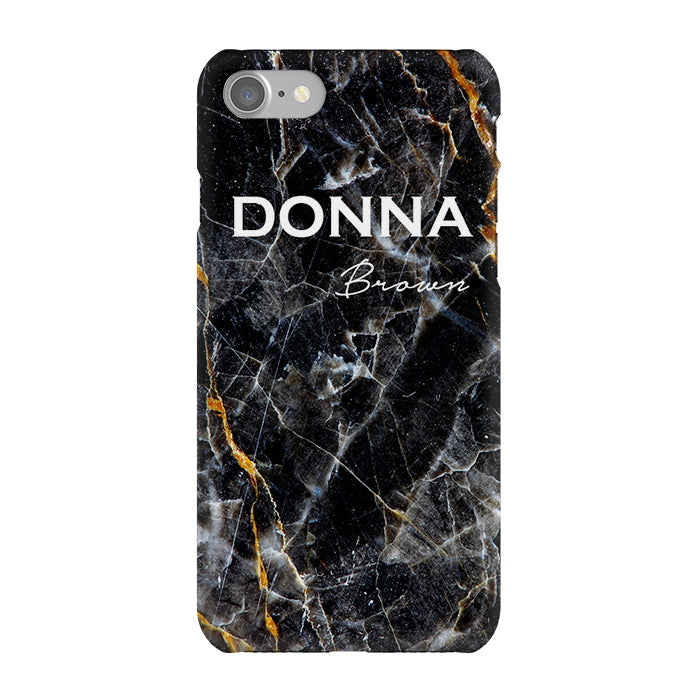 Personalised Midnight Marble Name iPhone 7 Case