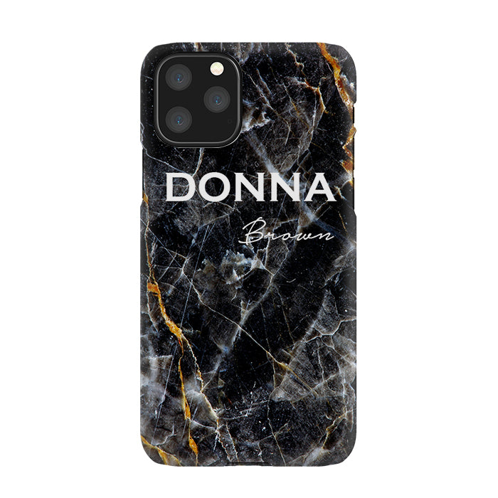 Personalised Midnight Marble Name iPhone 11 Pro Case