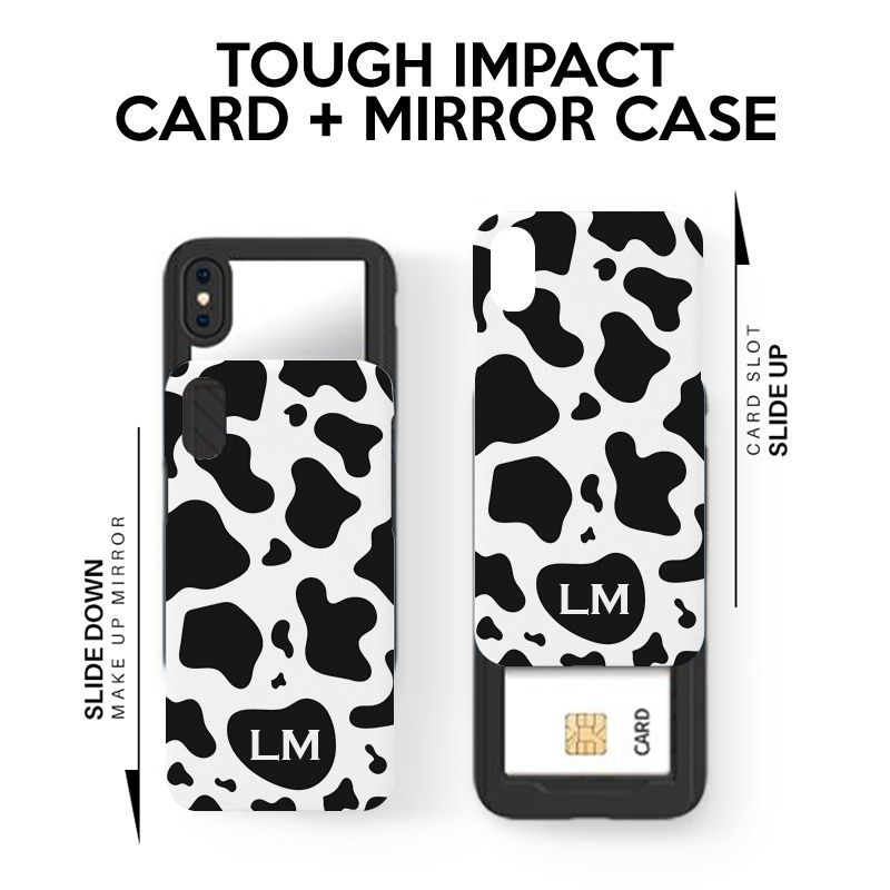 Personalised Cow Print Initials iPhone 12 Mini Case