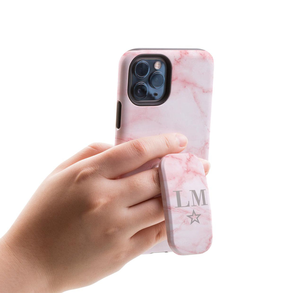 Personalised Cotton Candy Star Marble Initials Clickit Phone grip