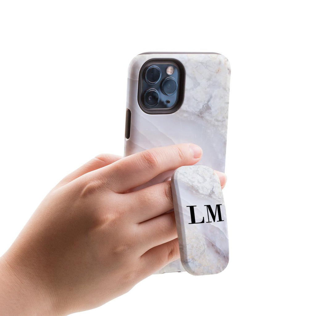 Personalised Stone Marble Initials Clickit Phone grip