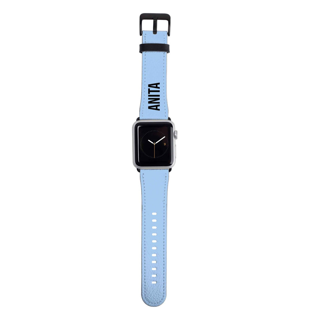 Personalised Baby Blue Apple Watch Strap