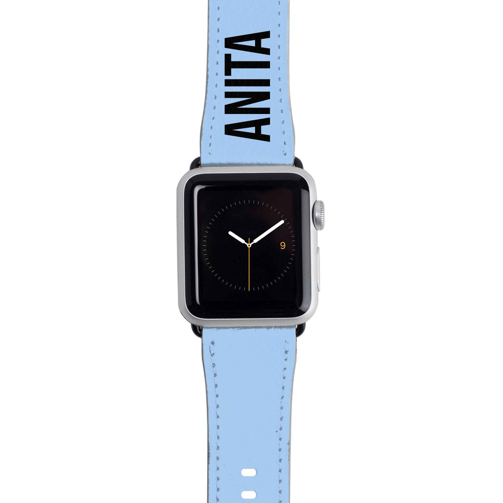 Personalised Baby Blue Apple Watch Strap