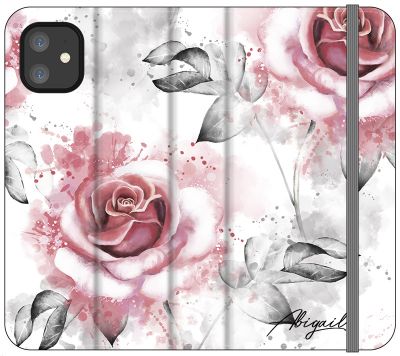 Personalised Floral Rose Initials iPhone 12 Case