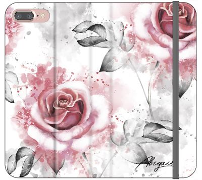 Personalised Floral Rose Initials iPhone 8 Plus Case