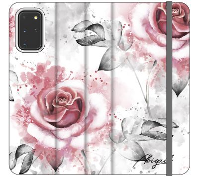 Personalised Floral Rose Initials Samsung Galaxy S21 Plus Case
