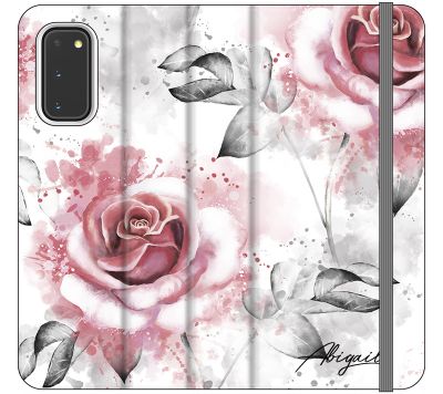 Personalised Floral Rose Initials Samsung Galaxy S22 Plus Case