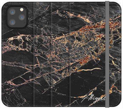 Personalised Slate Marble Bronze Initial iPhone 12 Pro Max Case