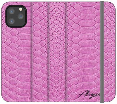Personalised Pink Snake Skin Name iPhone 11 Pro Max Case