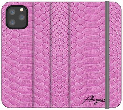 Personalised Pink Snake Skin Name iPhone 12 Pro Max Case