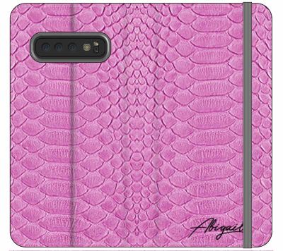Personalised Pink Snake Skin Name Samsung Galaxy S10 Case