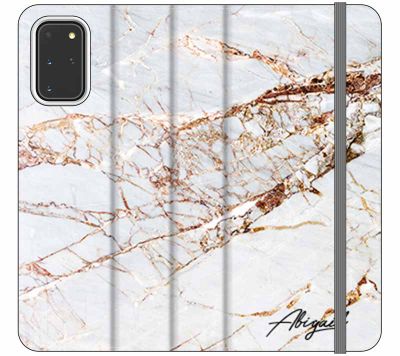 Personalised Cracked Marble Initials Samsung Galaxy S21 Plus Case