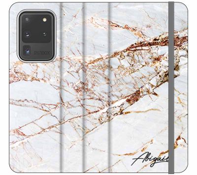 Personalised Cracked Marble Initials Samsung Galaxy S20 Ultra Case