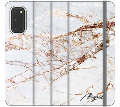 Personalised Cracked Marble Initials Samsung Galaxy S20 Case