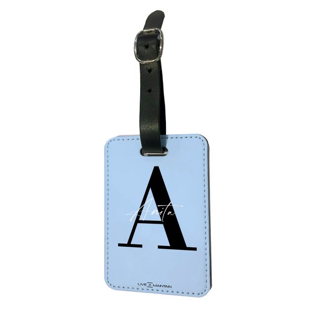 Personalised Baby Blue Name Luggage Tag