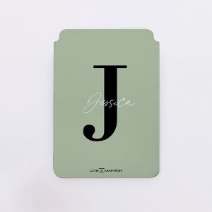 Personalised Sage Name Saffiano Leather Tablet/Laptop Sleeve