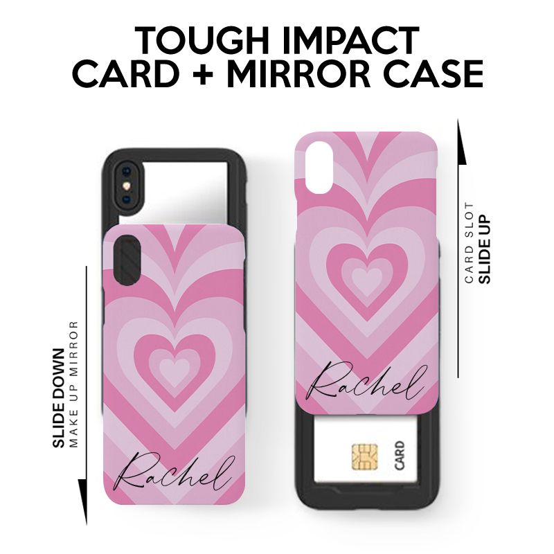 Personalised Pink Heart Latte iPhone SE Case