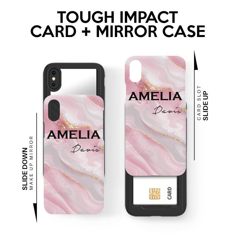 Personalised Luxe Pink Marble Name Samsung Galaxy S20 Case