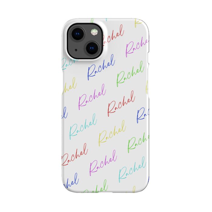 Personalised Multicolor Script Name iPhone 15 Case