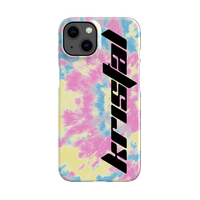Personalised Multicolor Tie Dye Name iPhone 13 Case