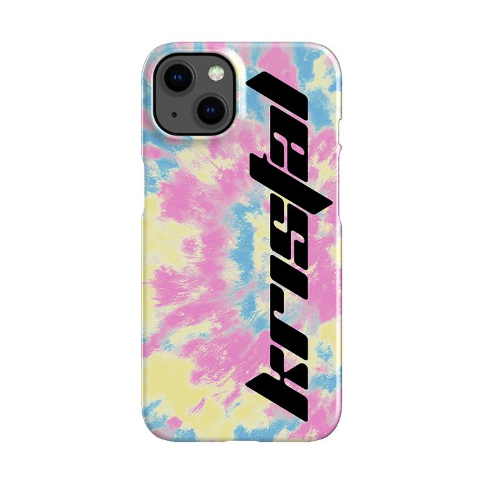 Personalised Multicolor Tie Dye Name iPhone 14 Plus Case