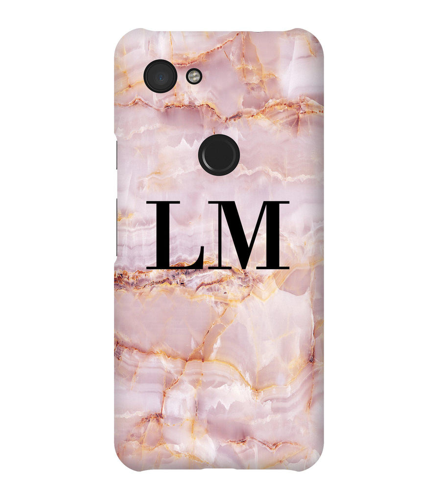 Personalised Natural Pink Marble Google Pixel 3a Case