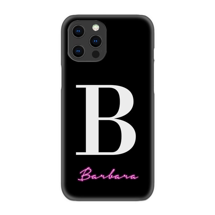 Personalised Neon Initial Name iPhone 13 Pro Max Case