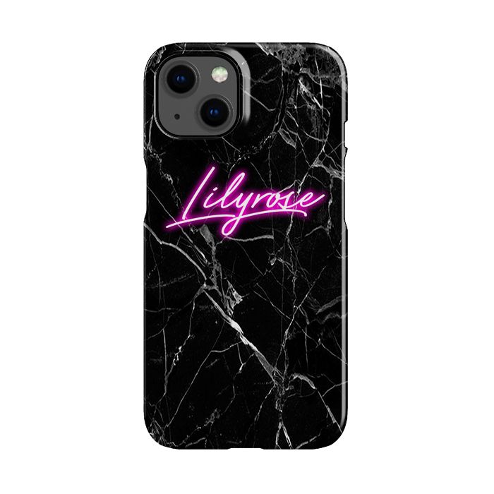 Personalised Neon Initial iPhone 14 Case