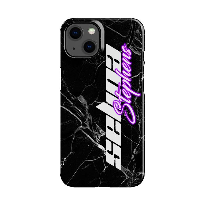 Personalised Neon Side Name iPhone 14 Plus Case
