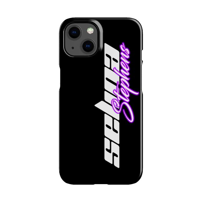 Personalised Neon Side Name iPhone 14 Plus Case