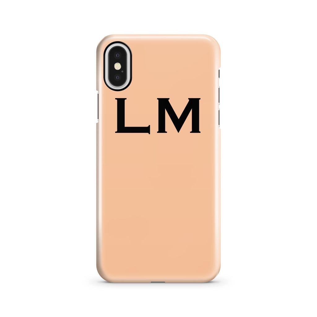 Personalised Nude Top initials iPhone X Case