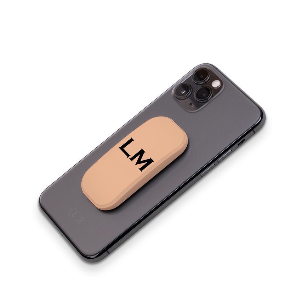 Personalised Nude x Black Top Initials Clickit Phone grip