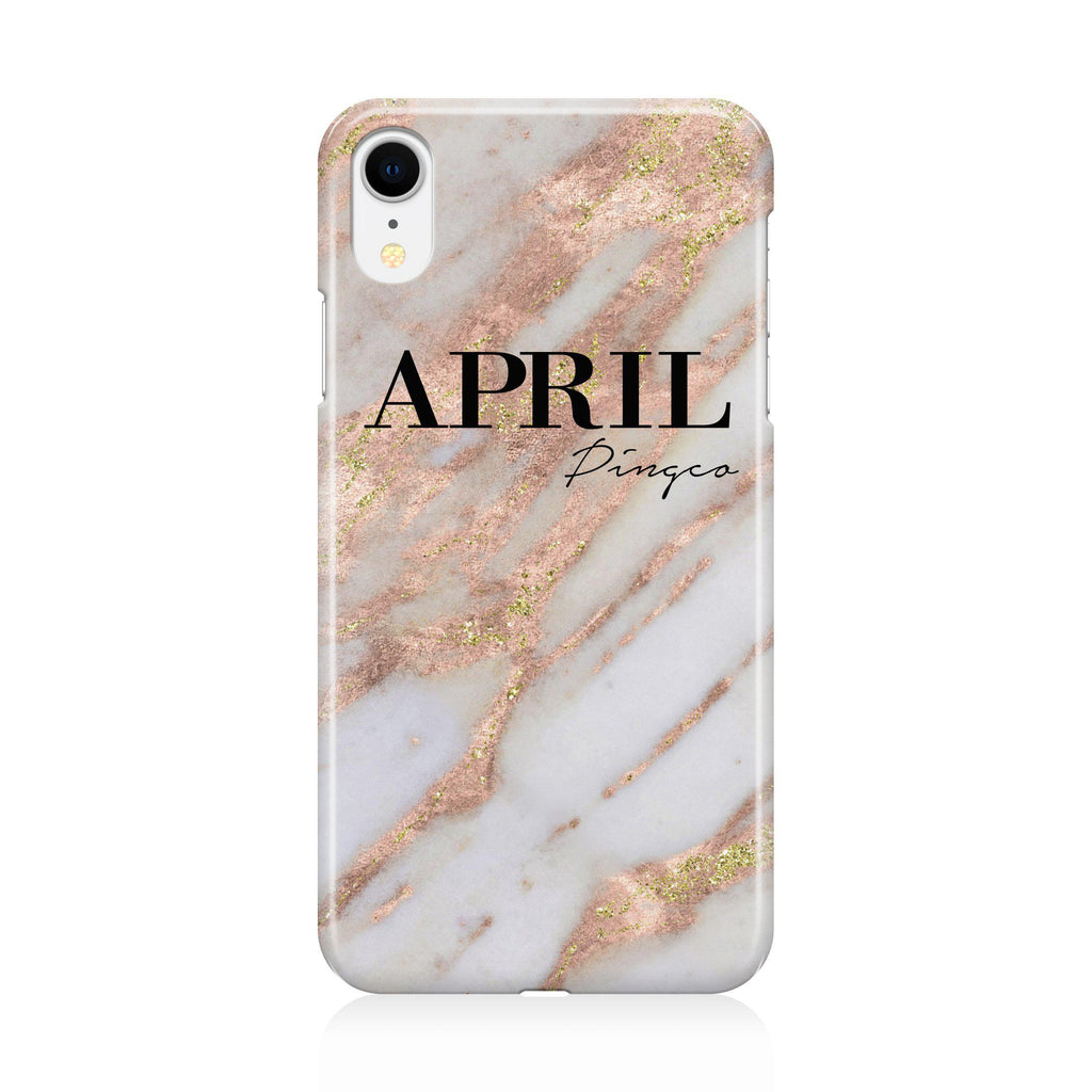 Personalised Aprilia Marble Name iPhone XR Case