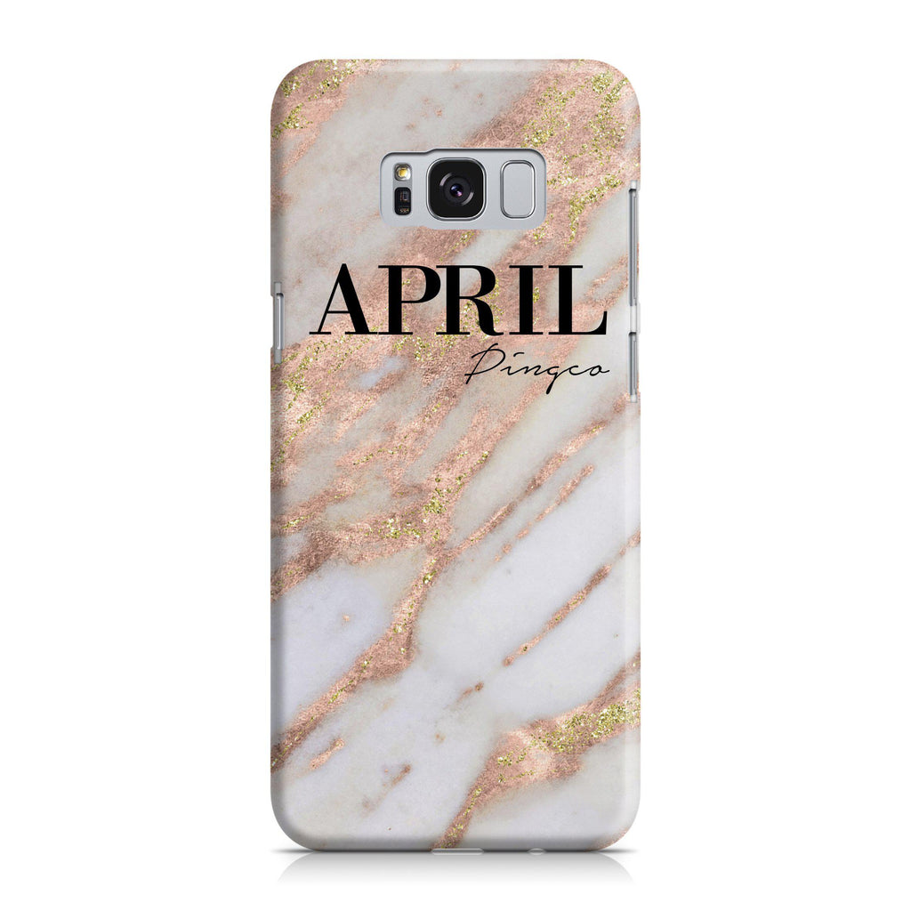 Personalised Aprilia Marble Name Samsung Galaxy S8 Case