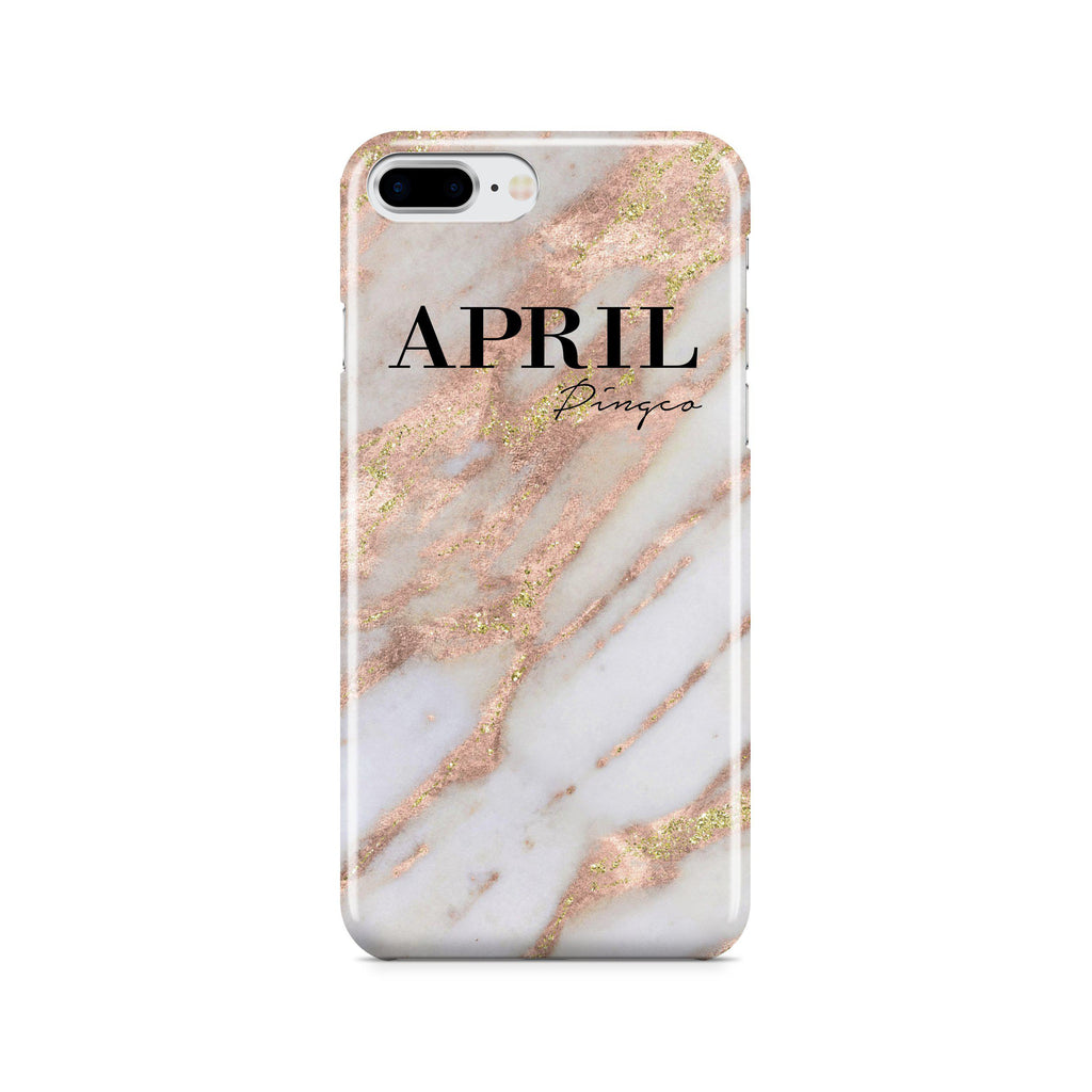 Personalised Aprilia Marble Name iPhone 8 Plus Case