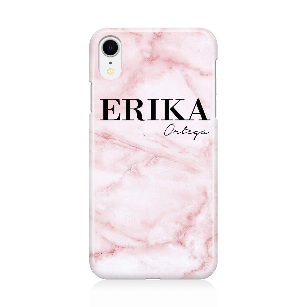 Personalised Cotton Candy Marble Name iPhone XR Case