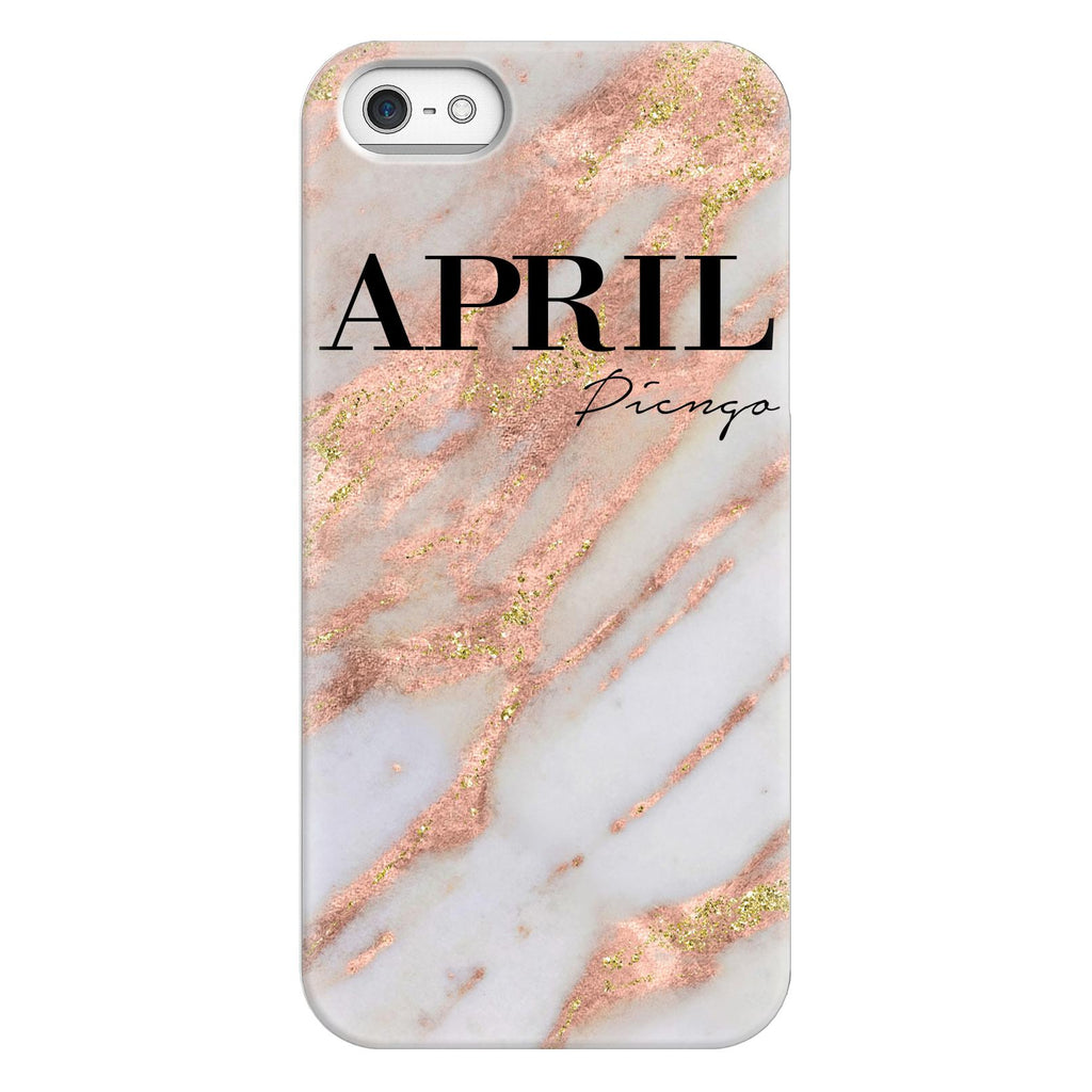 Personalised Aprilia Marble Name iPhone 5/5s/SE (2016) Case