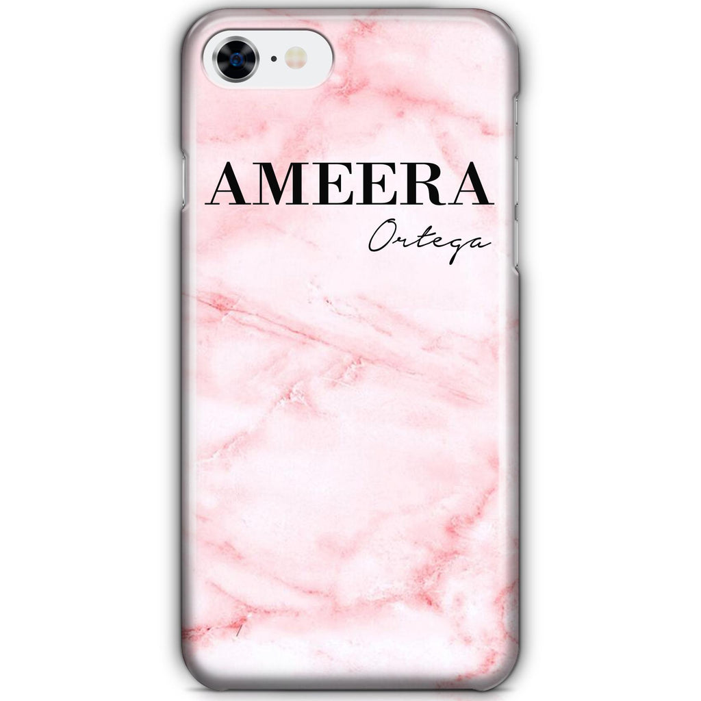 Personalised Cotton Candy Marble Name iPhone 7 Case