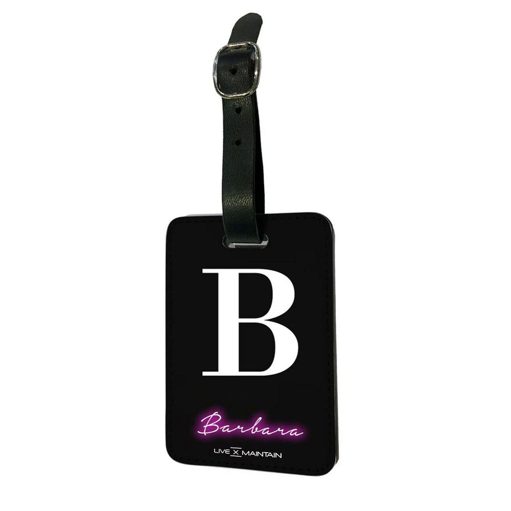 Personalised Neon Initial Name Luggage Tag