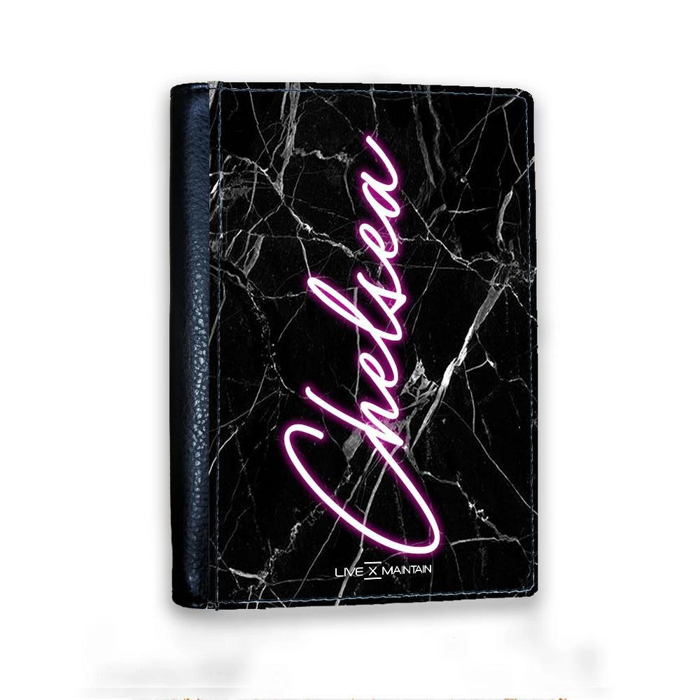 Personalised Neon Name Passport Cover