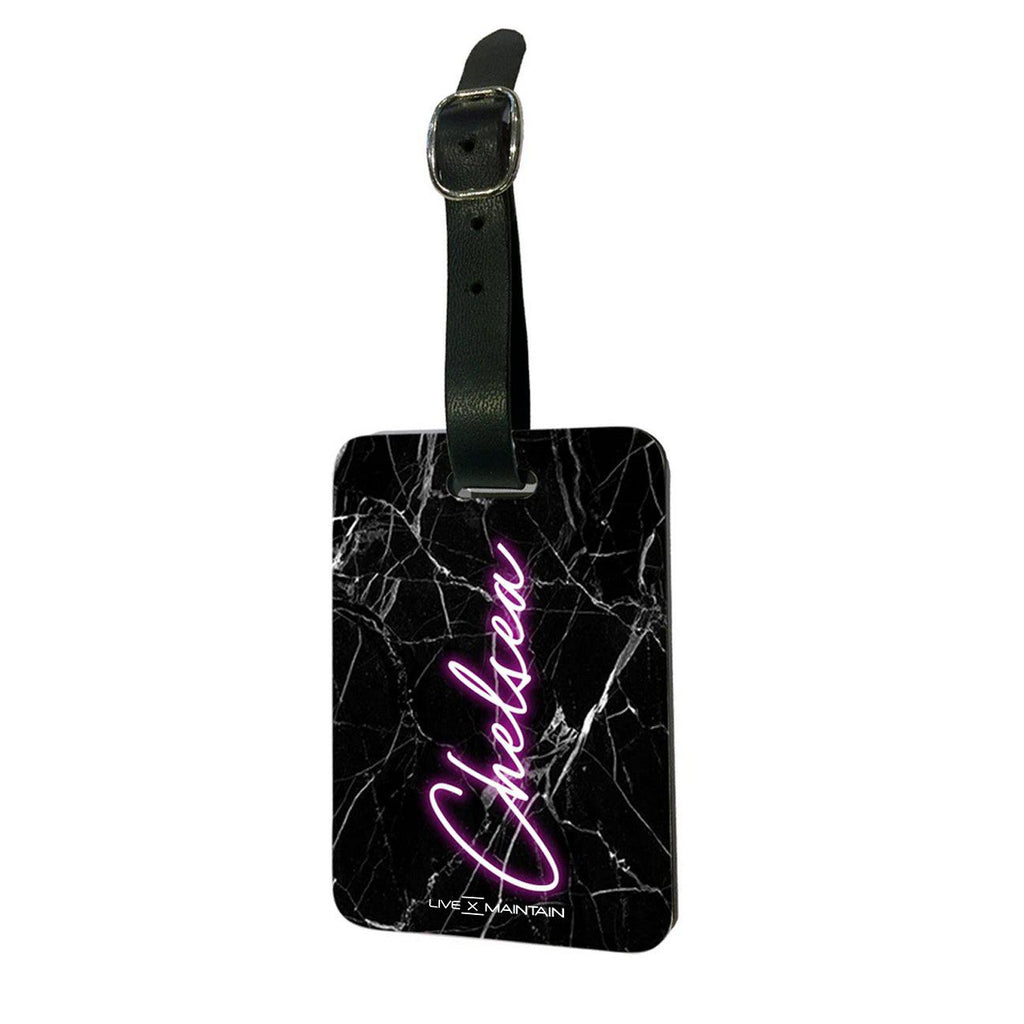 Personalised Neon Name Neon Luggage Tag