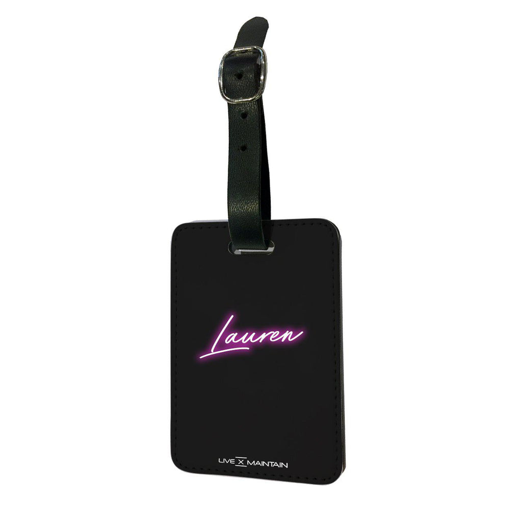 Personalised Neon Initial Luggage Tag
