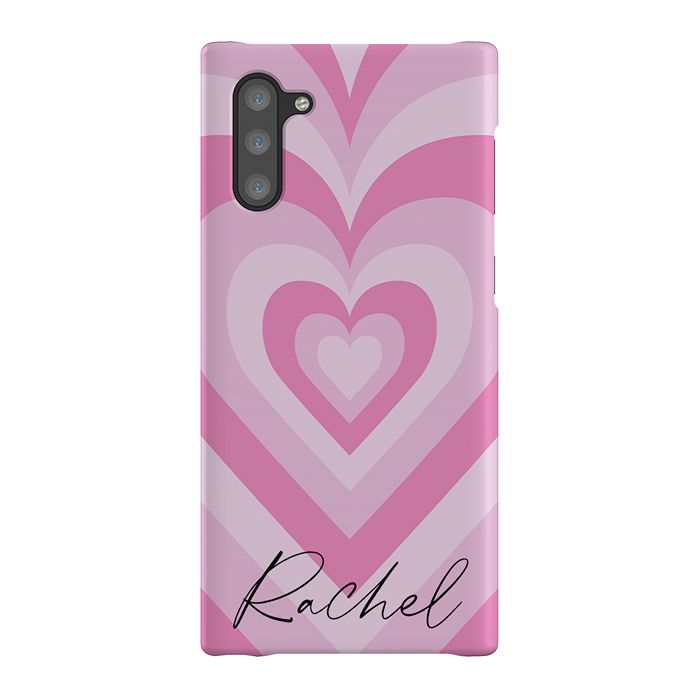 Personalised Pink Heart Latte Samsung Galaxy Note 10 Case