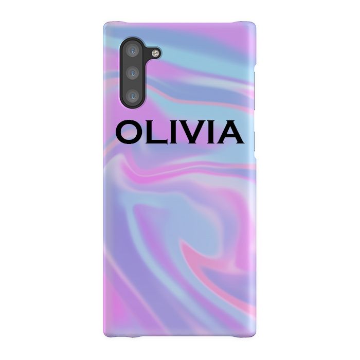 Personalised Luxe Blue Name Samsung Galaxy Note 10 Case