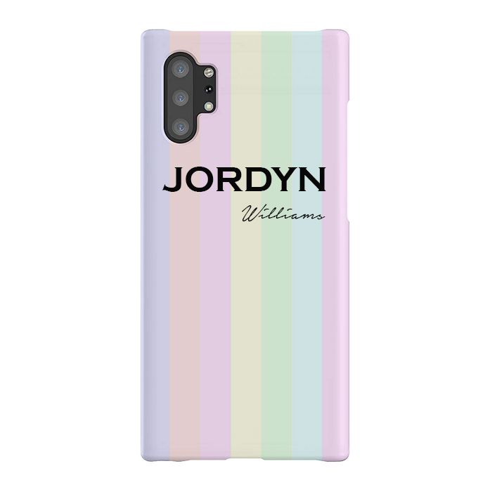 Personalised Pastel Stripes Samsung Galaxy Note 10+ Case